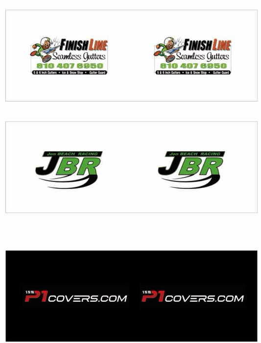 20-foot custom racing pop up tent canopy sidewall with team logo and branding, designed for motorsport events and outdoor protection.